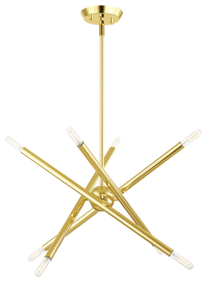 Livex Lighting Soho 8 Light Polished Brass Chandelier