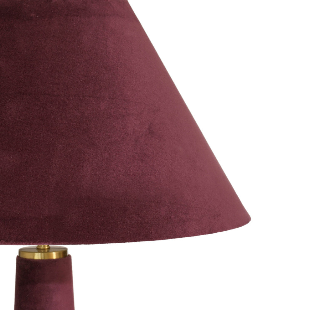 Graham Velvet Floor Lamp, Burgundy
