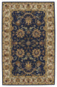 Gilded Rectangular Hand-Tufted Rug, Dark Blue, 2'x8' Runner