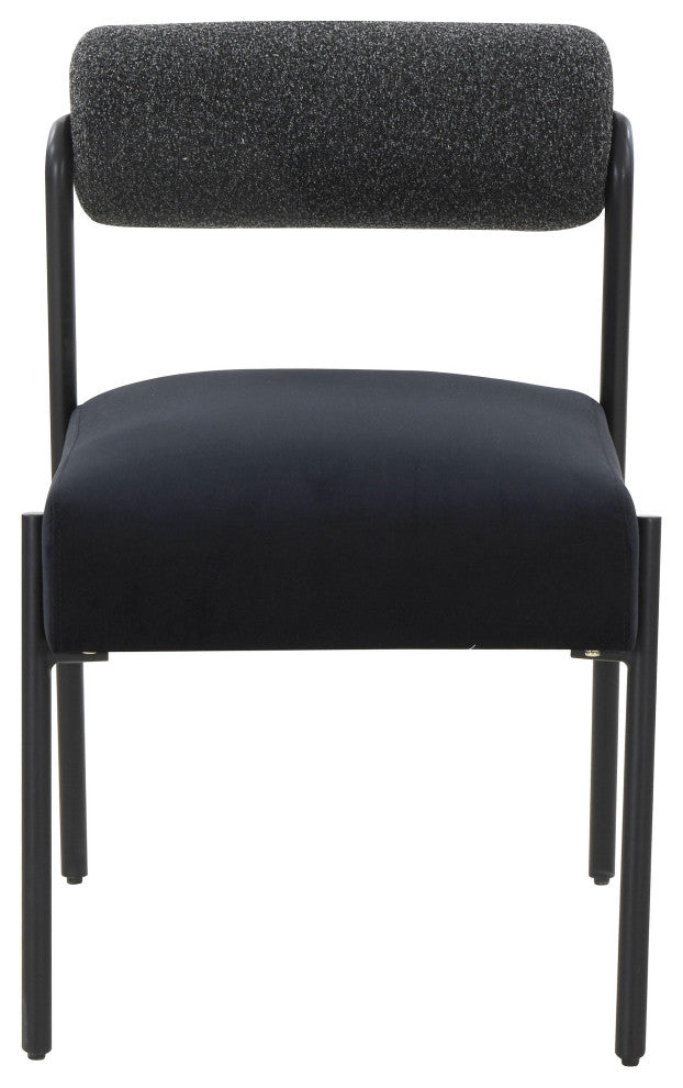 Jolene Black Velvet Dining Chair, Set of 2