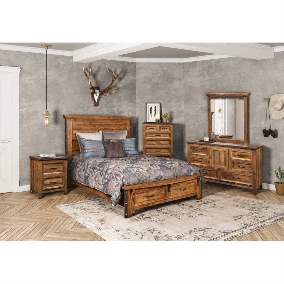 Sunset Trading Rustic City 5 Piece King Bedroom Set