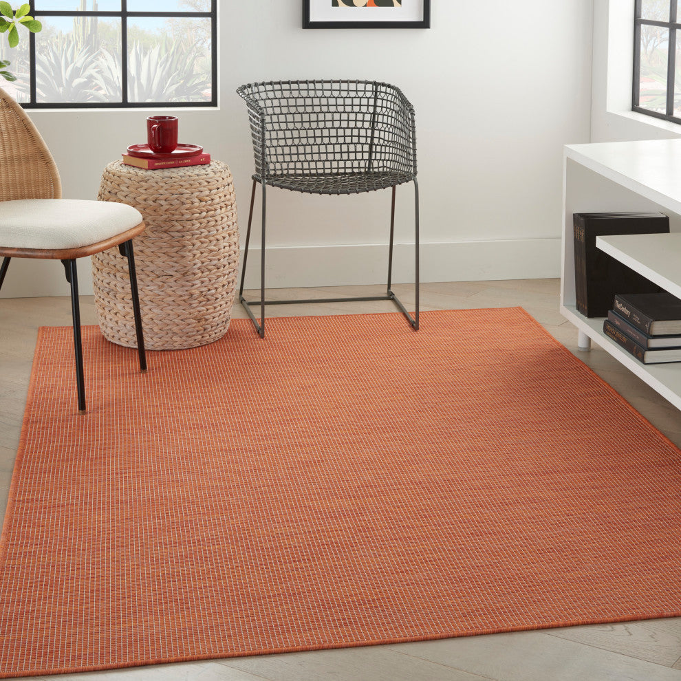 Nourison Positano Contemporary Area Rug, Terracotta, 3'x5'