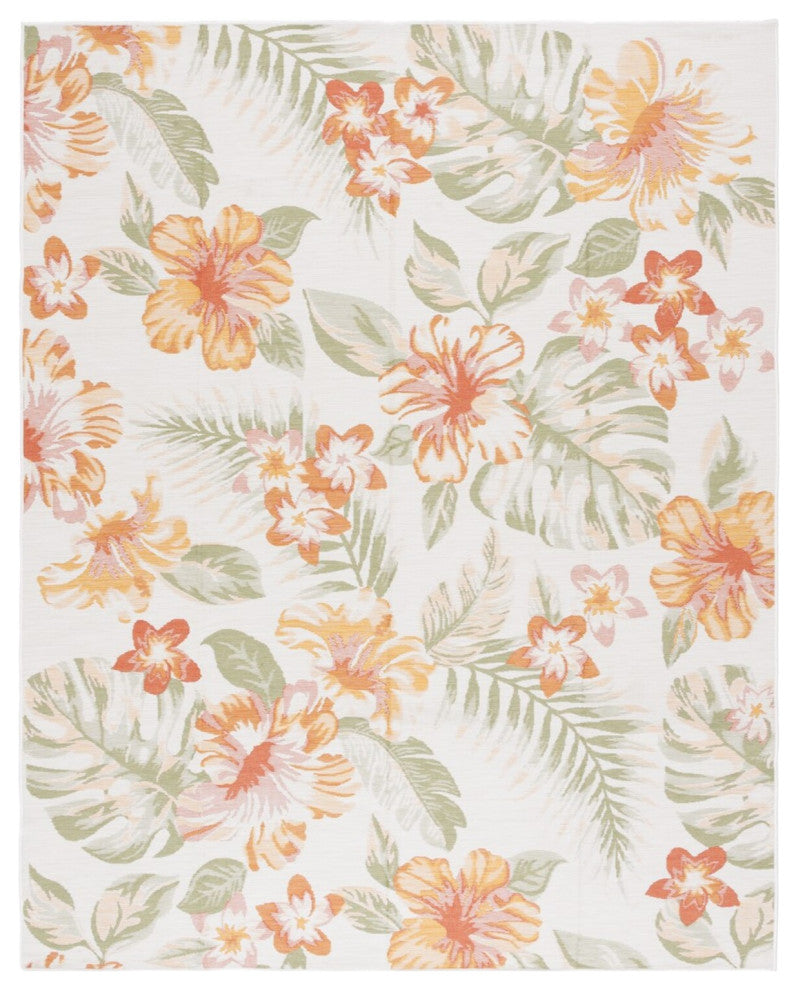 Safavieh Sunrise Collection SUN671 Indoor-Outdoor Rug, Ivory/Rust Sage, 8'x10'