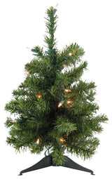 1.5' Pre-Lit Medium Canadian Pine Artificial Christmas Tree, Clear Lights
