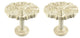 Urbanest Set of 2 Large Eve Drapery Medallion Holdback, Gilded French White