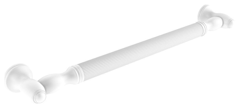 24" Grab Bar Reeded, Matte White