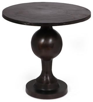 Joni Modern Handcrafted Aluminum Round Dining Table, Raw Bronze