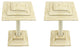 Rockwell Drapery Medallion Holdback, Gilded French White, Set of 2