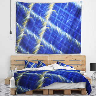 Blue Abstract Metal Grill Abstract Wall Tapestry, 39"x32"