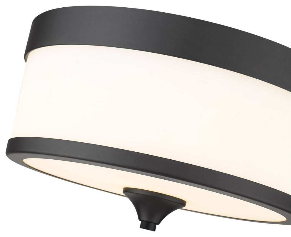 Zlite 307F-MB 3-Light Flush Mount, Etched White