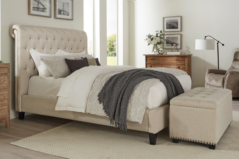 Parker Living Sleep Cameron Bed, Downy Natural, Queen