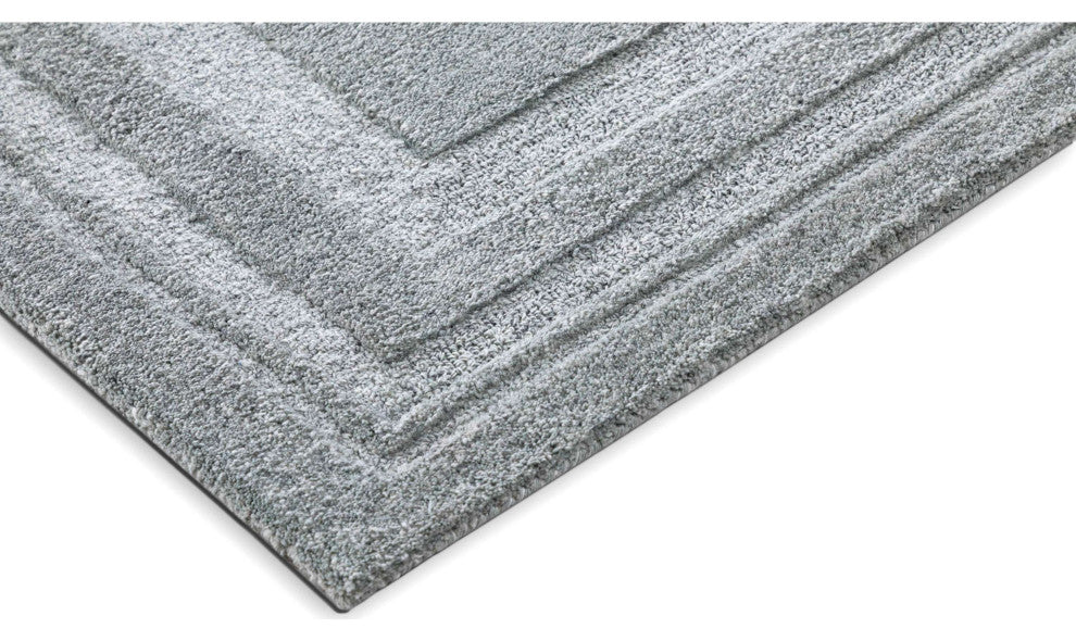 Obeetee Jaipur Loop Border Hand Tufted Rug, Gray, 6'x9'