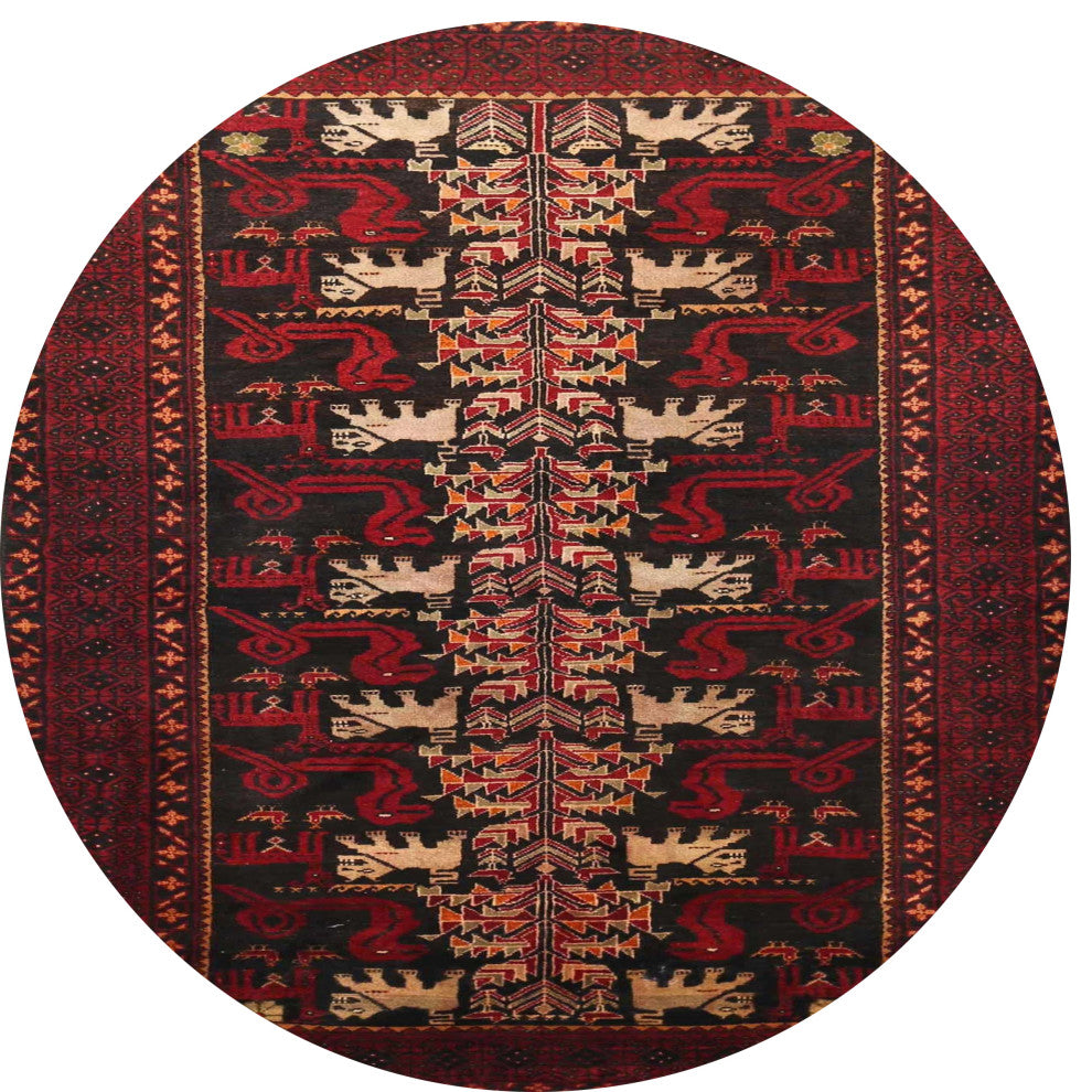 Ahgly Company Indoor Round Traditional Area Rugs, 3' Round
