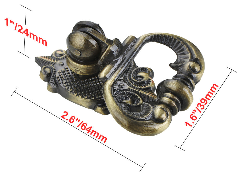 Utopia Alley Vallia Drop Ring Cabinet Pull, 2.6", Antique Brass, 1 Pack