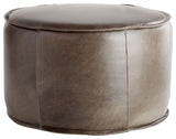 Lusso, Round Pouf Grey