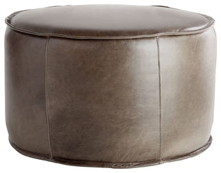 Lusso, Round Pouf Grey