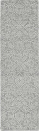 HomeRoots 8'x11' Grey Hand Tufted Space Dyed Ogee Indoor Area Rug