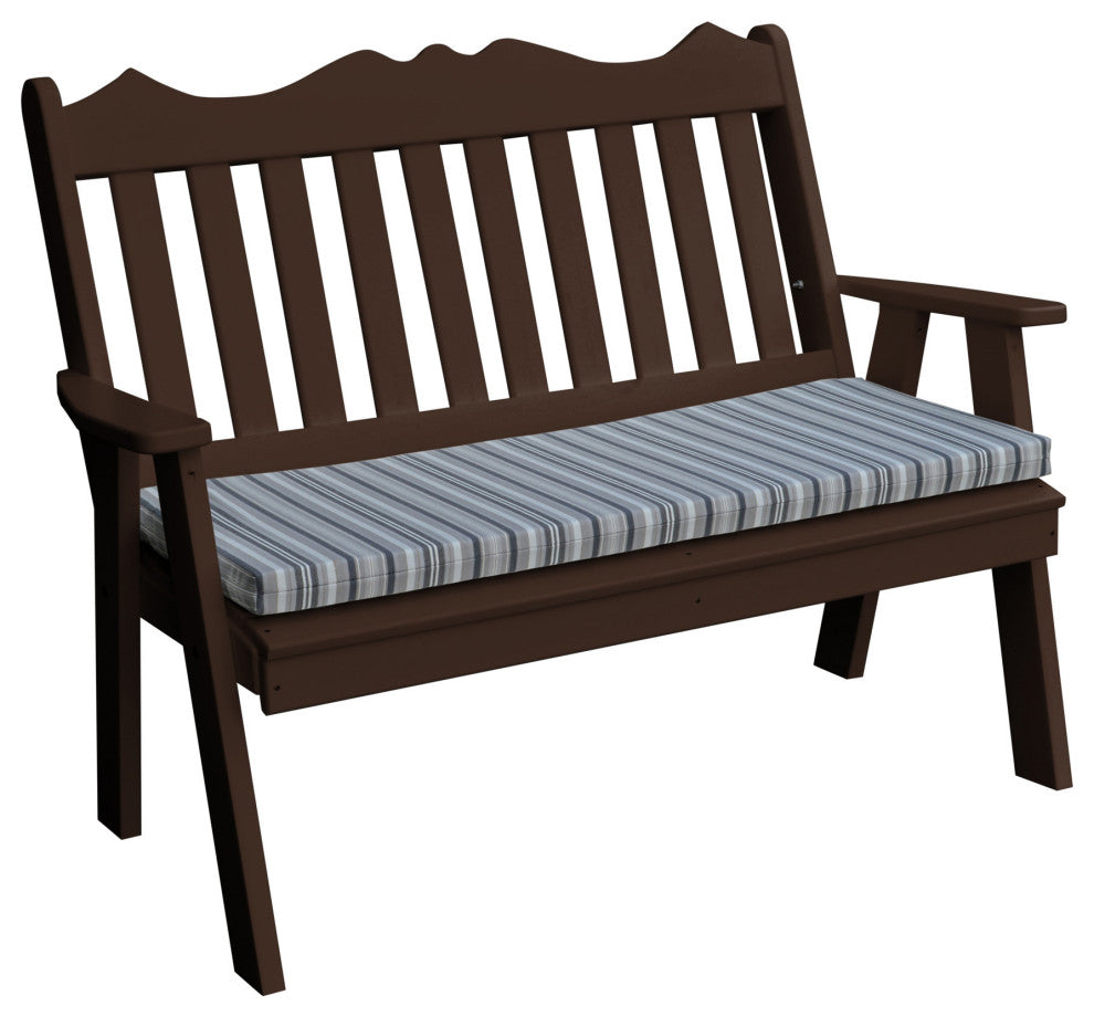Poly Royal English Garden Bench, Tudor Brown, 5 Foot