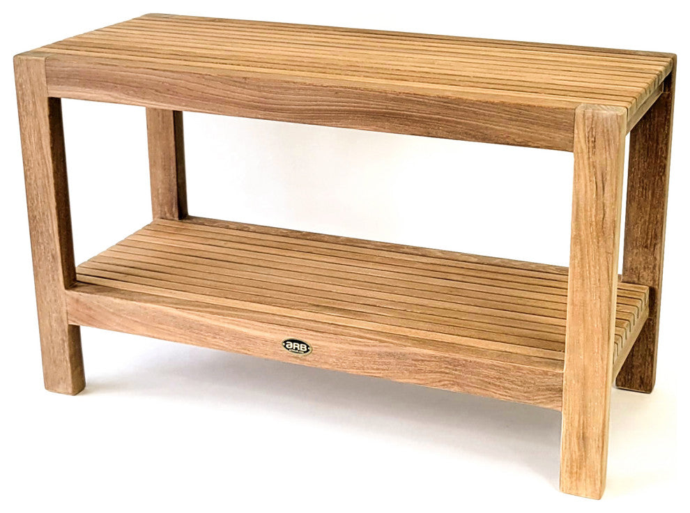 Teak Shower Bench Fiji 30" (75 cm) with Shelf