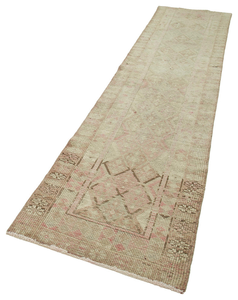 Rug N Carpet - Handwoven Oriental 2' 8" x 11' 2" Vintage Runner Rug