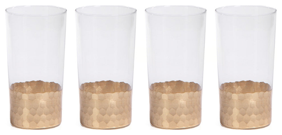 "Vitorrio" Highball Glass, Gold (Set of 4)