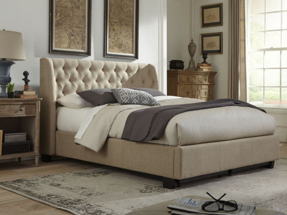 Modus Geneva Cal King Levi Platform Bed, Toast