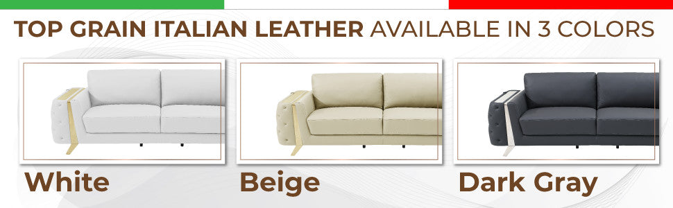 Leonardo Top Grain Italian Leather  Sofa