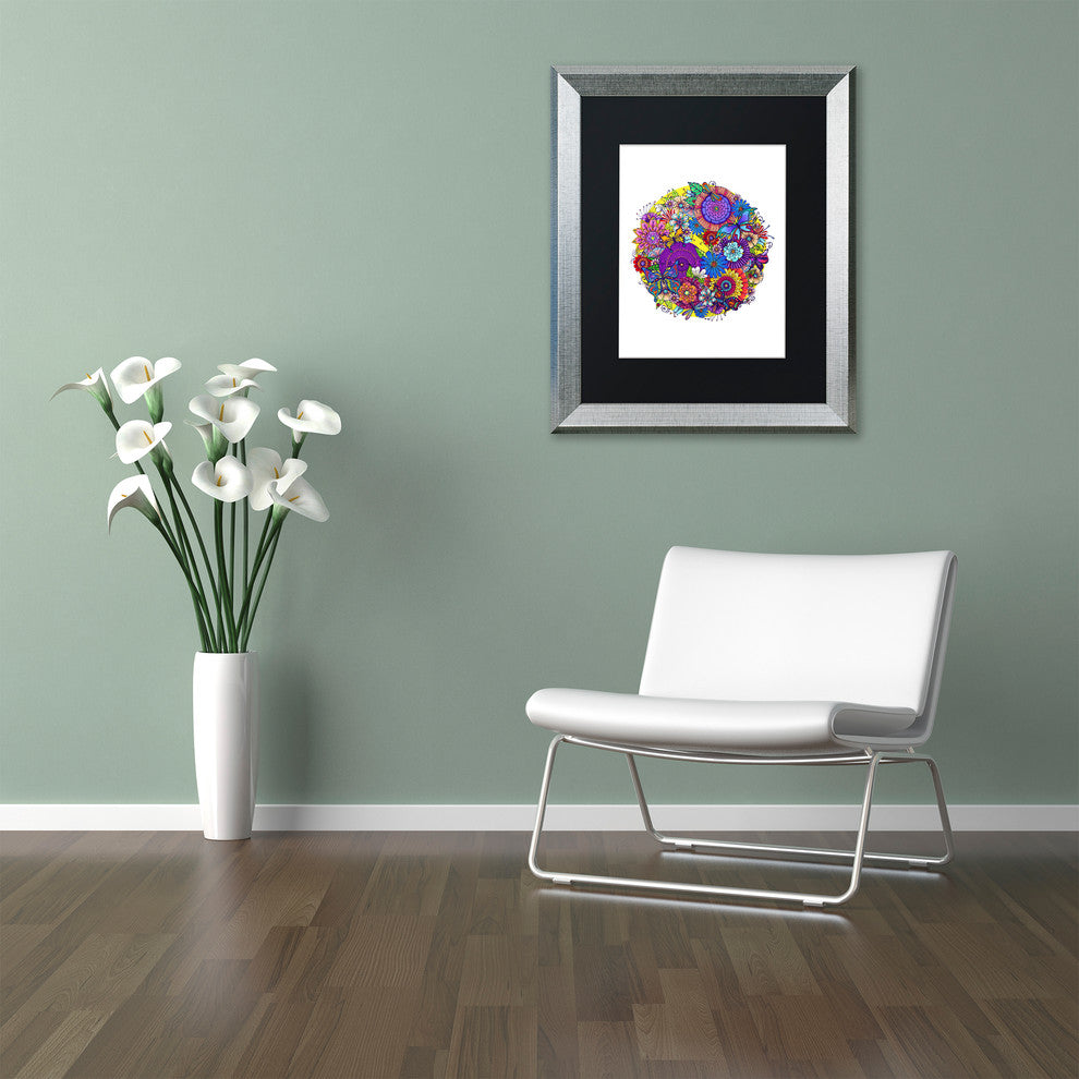 Hello Angel 'Butterfly Garden' Art, Silver Frame, Black Mat, 20x16