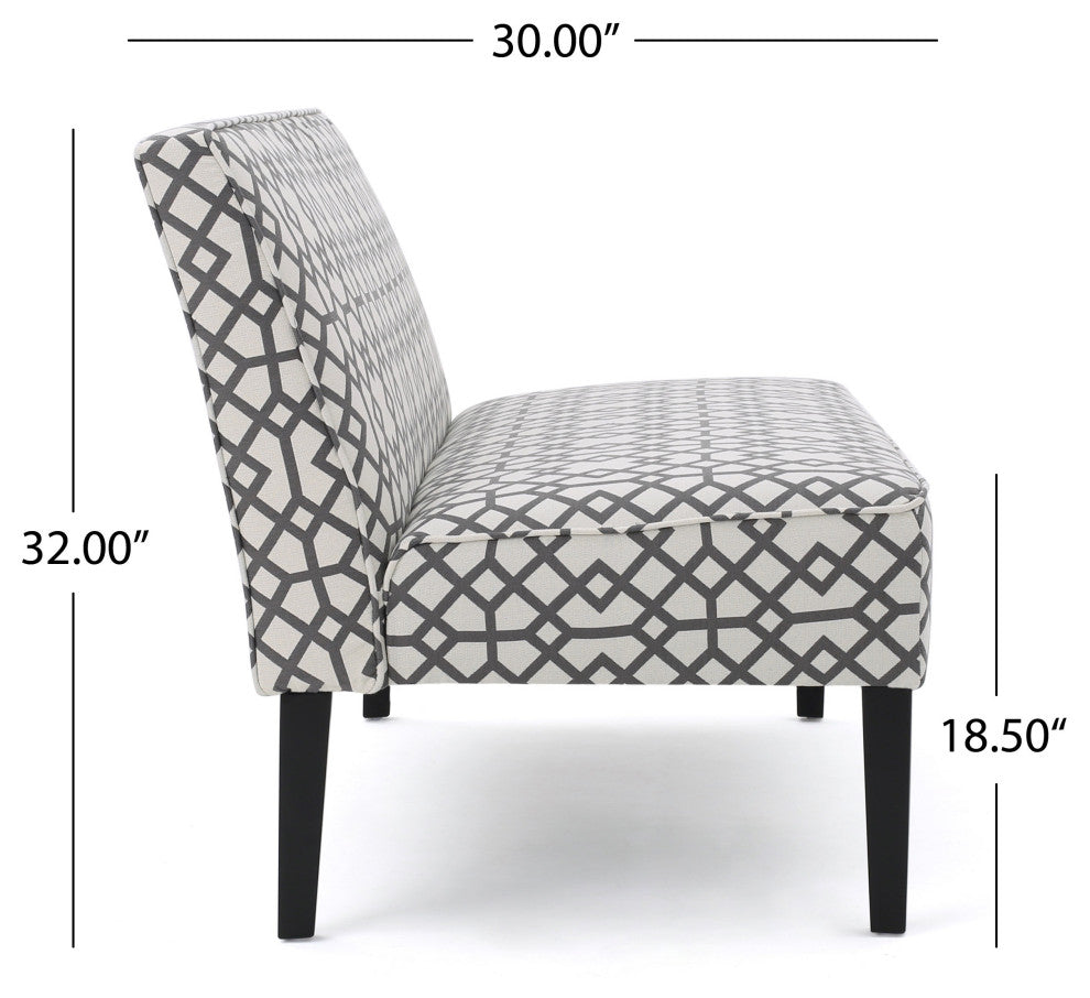 Charlotte Modern Fabric Loveseat