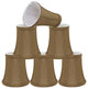 30247-6 Small Bell  Chandelier Clip On Lamp Shade Light Brown 2 1/2"x4"x5"