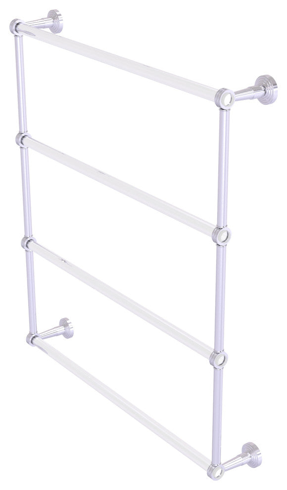 Pacific Beach 4 Tier 30" Ladder Towel Bar with Dotted Accents, Satin Chrome