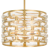 CRYSTORAMA MER-4865-GA Meridian 5 Light Antique Gold Chandelier