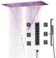 LED Phone Controlled Musical Shower System, Matte Black B - Phone Control Light