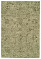 Nirvana Hand-Knotted Runner Rug, Celadon, 2'6"x10'