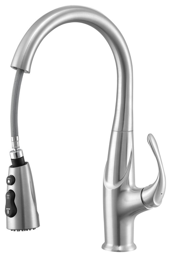 Eliya Single Handle Pull-Down Kitchen Faucet, Brushed Nickel