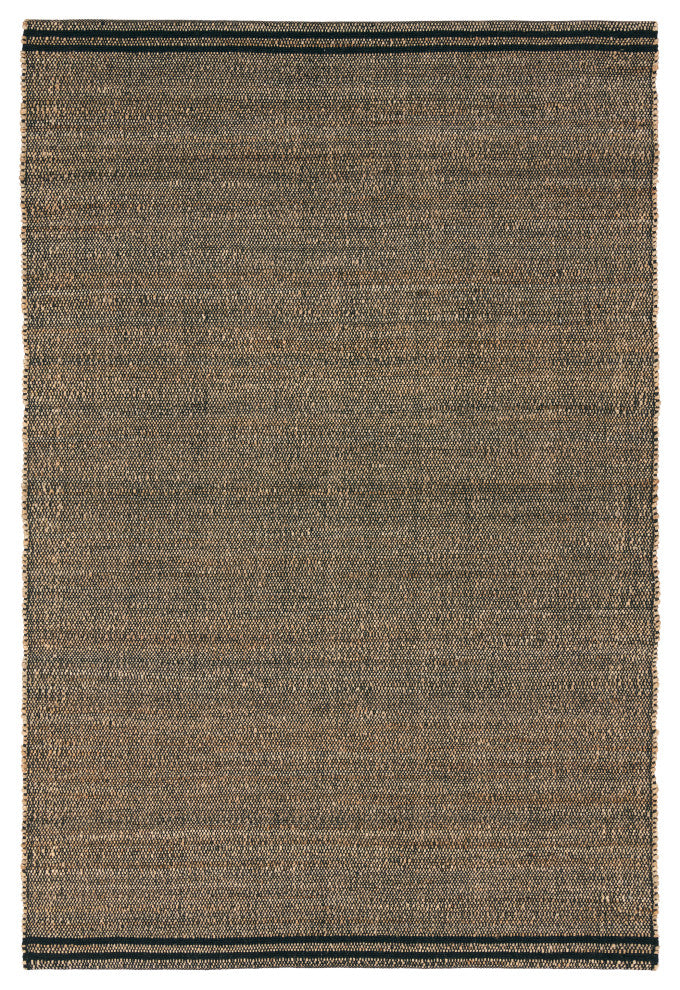 Jaipur Living Solous KET01 Handmade Solid Tan and Black Area Rug, 2'x3'