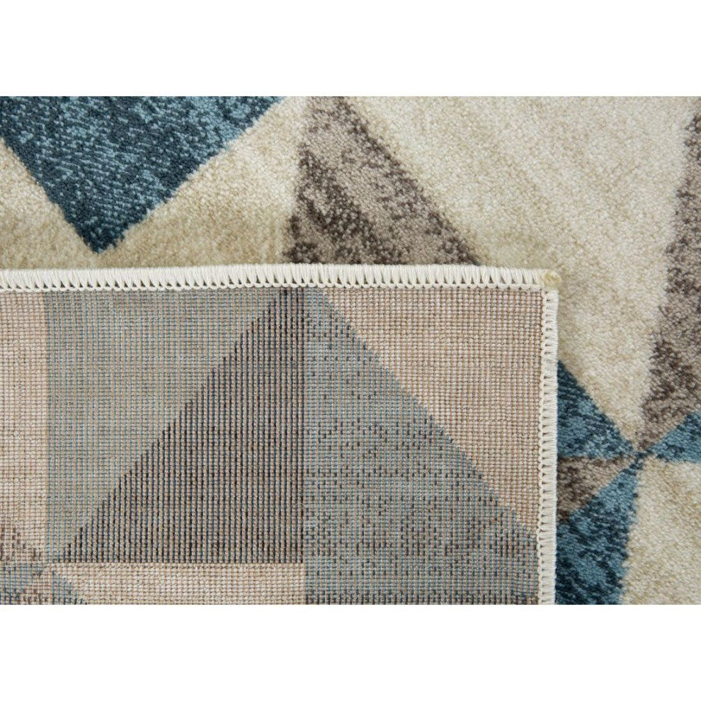KAS Heritage 9365 Blue/Gray Scope Area Rug, 5'3"x7'8"