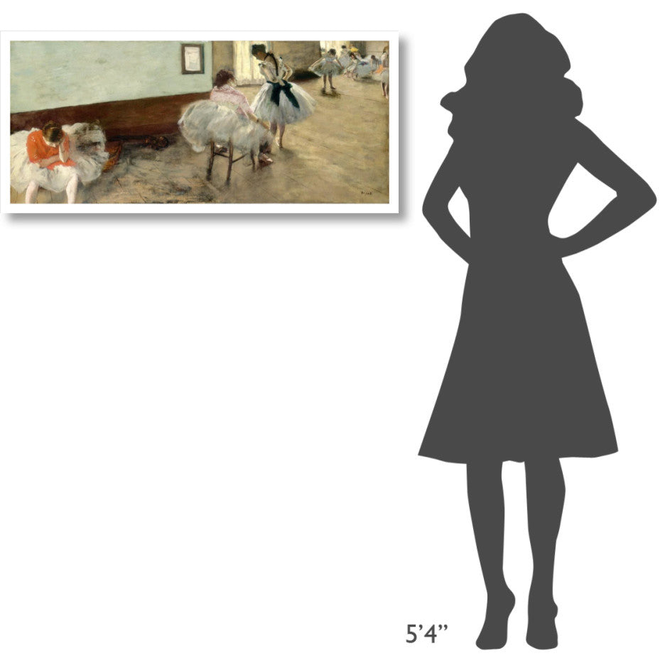 "The Dance Lesson, c. 1879" Digital Paper Print by Edgar Degas, 42"x19"