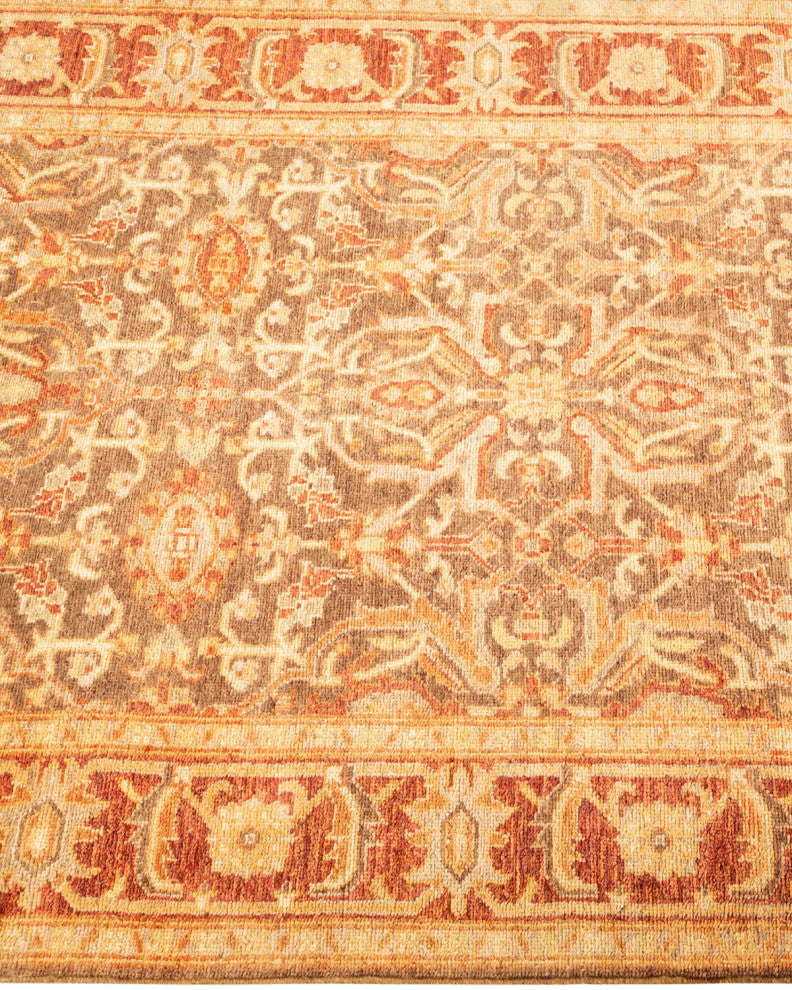 Mogul, One-of-a-Kind Hand-Knotted Area Rug Yellow, 2'7"x12'10"