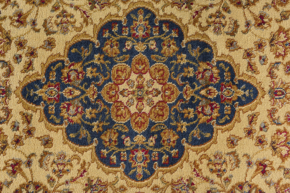 Kirsten Transitional Border Area Rug, Ivory, 6'7'' X 9'6''