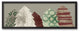 Patterned Christmas Trees 12x36 Black Framed Canvas