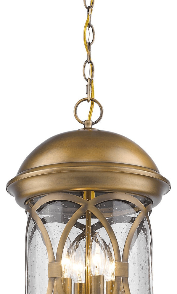 Lincoln 4-Light Antique Brass Hanging Light