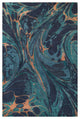 Surya Pisces PIS-1006 2'x3' Rug, Navy/Teal/Emerald/Camel