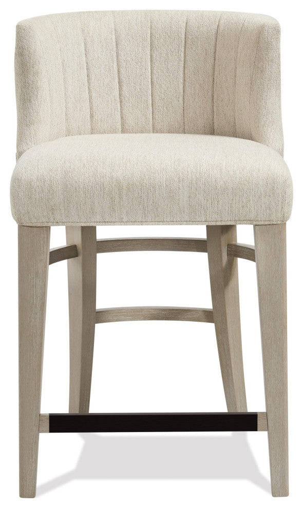 Riverside Furniture Cascade Upholstered Curved Back Counter Stool, Set of 2