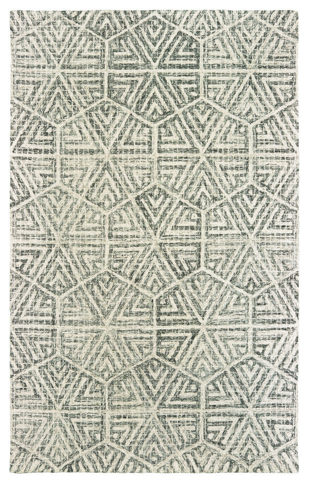 Oriental Weavers Tallavera Grey/ Ivory Geometric Indoor Area Rug 5'X8'