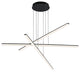 Stack 3 Light LED Linear Pendant 3000K, Brushed Aluminum, Black, 3 Lights