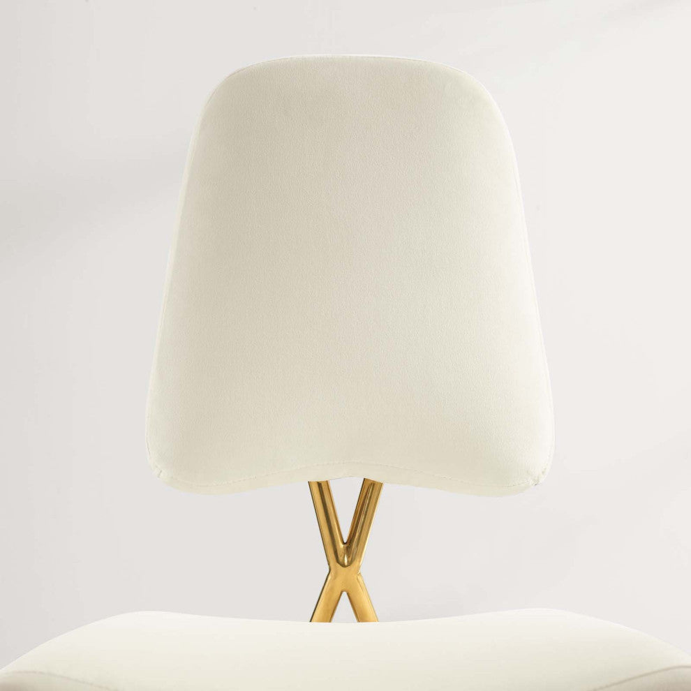 Ponder Counter Stool Performance Velvet Set of 2-Ivory