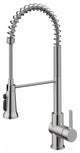 Britt Commercial Style 3-Function Pull-Down 1-Handle 1-Hole Kitchen Faucet, Spot Free Stainless Steel (Filter Kff-1691sfs)