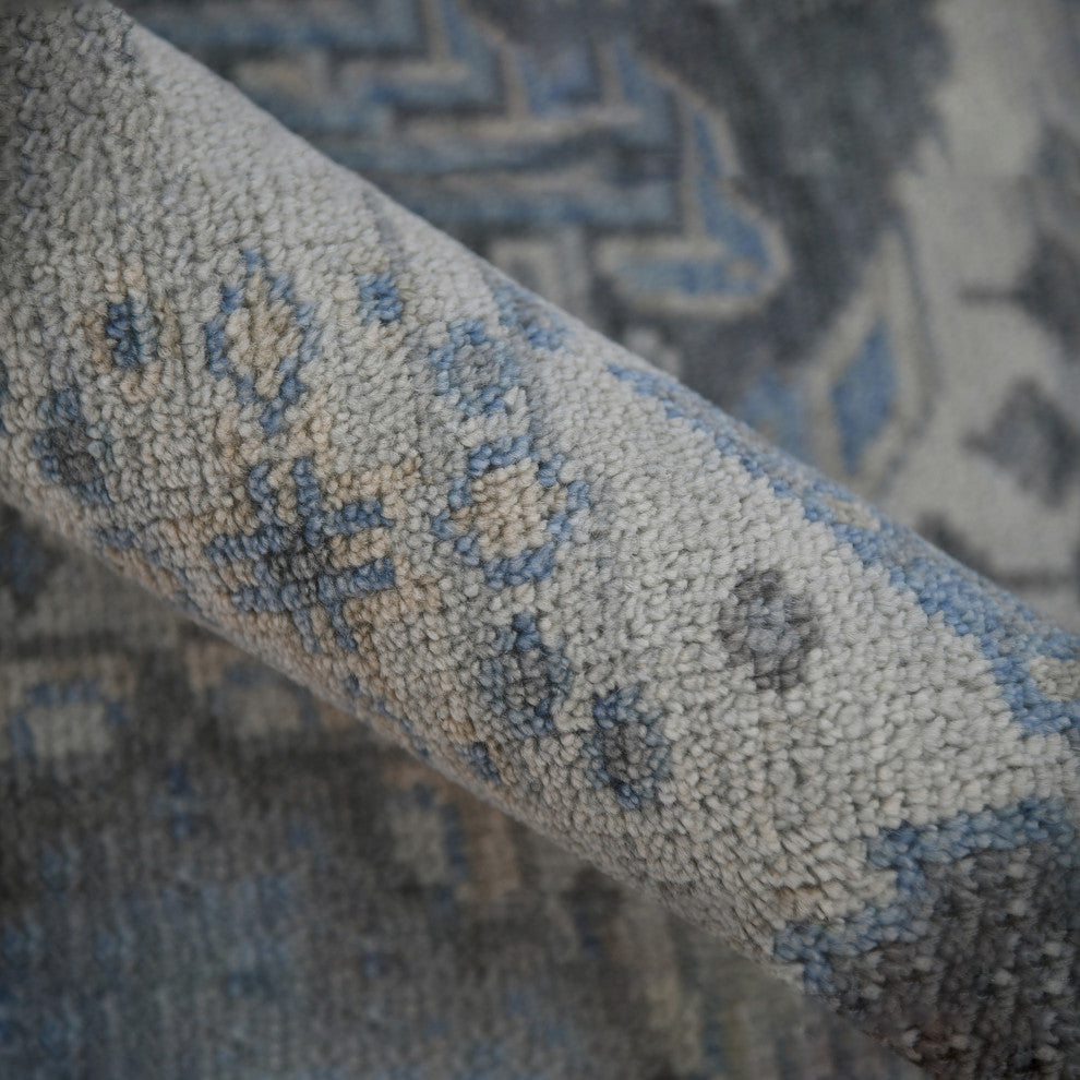 Divine Toluca Area Rug, Blue, 9' x 12', Bordered