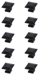 KB2025-MB-10PK Cecil 1.3" Square Knob Multipack, Set of 10, Matte Black